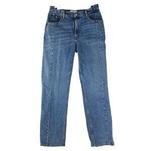 Abercrombie ’90s Straight Jeans Ultra High Rise Vintage Fit Sz 31 / 12 Cut & Sew
